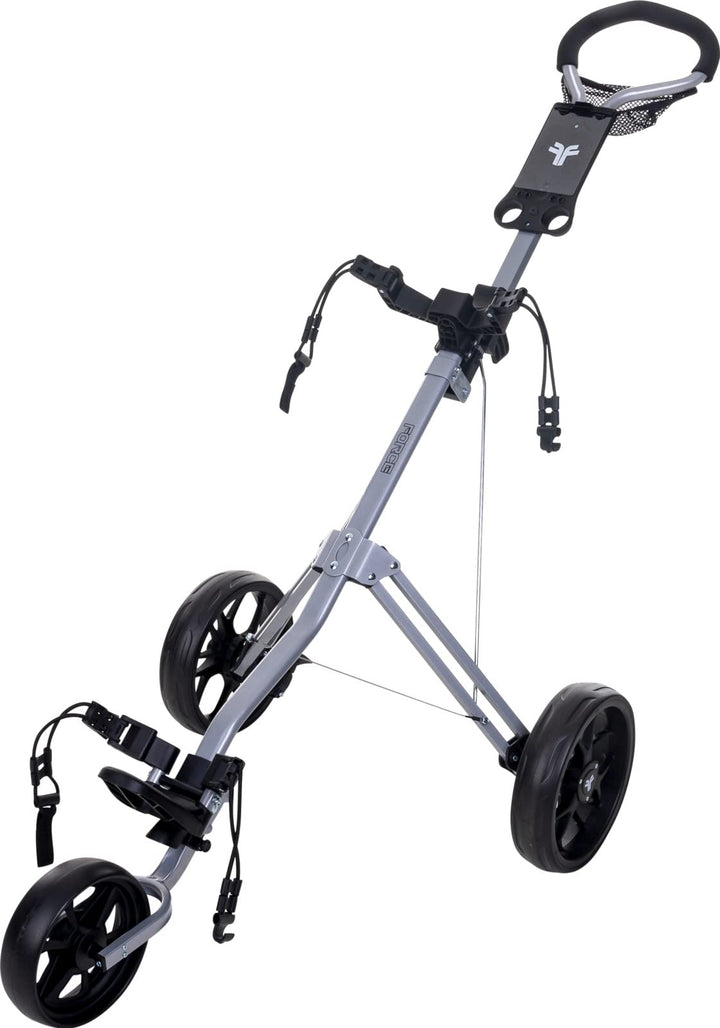 Fast Fold Force Golf-Trolley mit 3 Rädern 3 Wheel silber, 3 Wheel silber