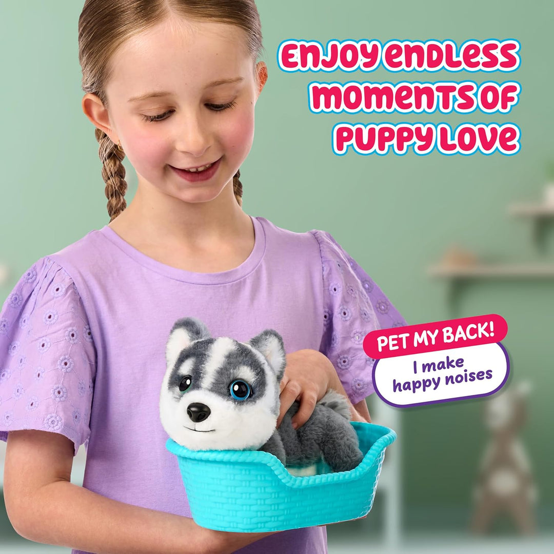 Little Live Pets My Really Real Puppy Minis – Aurora der Husky, interaktiver Puppy mit 20+ Geräusche