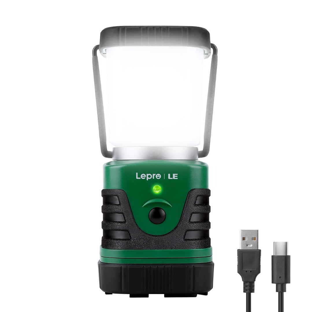 LE LED Campinglampe Tragbar, Superhell wiederaufladbare Suchscheinwerfer mit Bügel und Haken, 4 Hell
