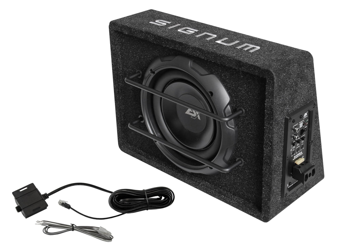 ESX SIGNUM SXB8A - 8“ (20 cm) aktiver Subwoofer | Aktiv Gehäuse-Subwoofer mit ALU-Membran