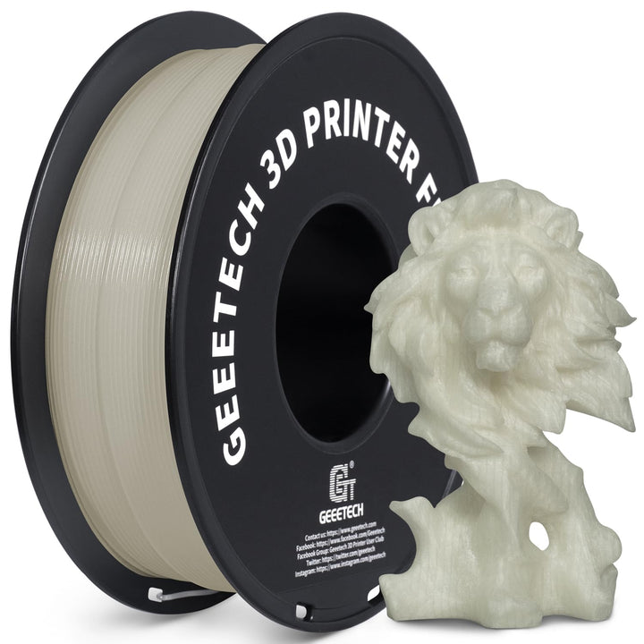 GEEETECH PLA Filament 1.75mm, Glows in the Dark Filament, 3D Drucker Filament 1kg Spool, Filament Le
