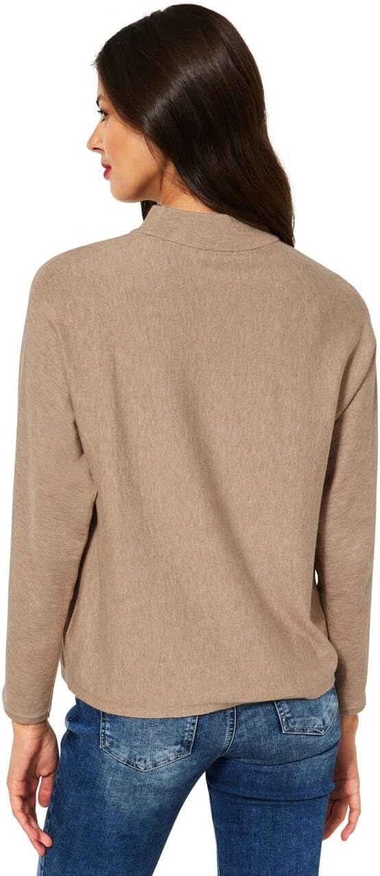Street One Damen Strickpullover 38 Buff Sand Melange, 38 Buff Sand Melange