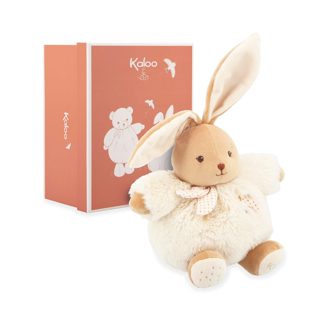 KALOO - Schmusetuch Kaninchen Creme 17cm - Ultraweiches und Flauschiges Plüschtier für Babys - Zärtl