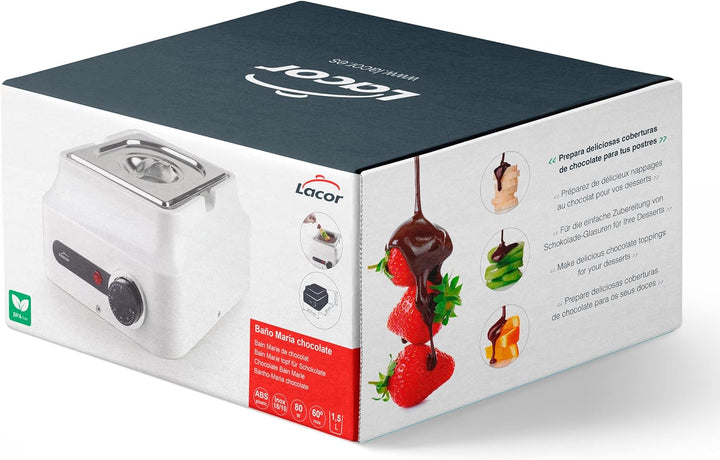 Lacor 69617 Schokoladenbad aus Edelstahl 18/10, Schmelzen von Schokolade, ideal zum Backen, aus ABS-