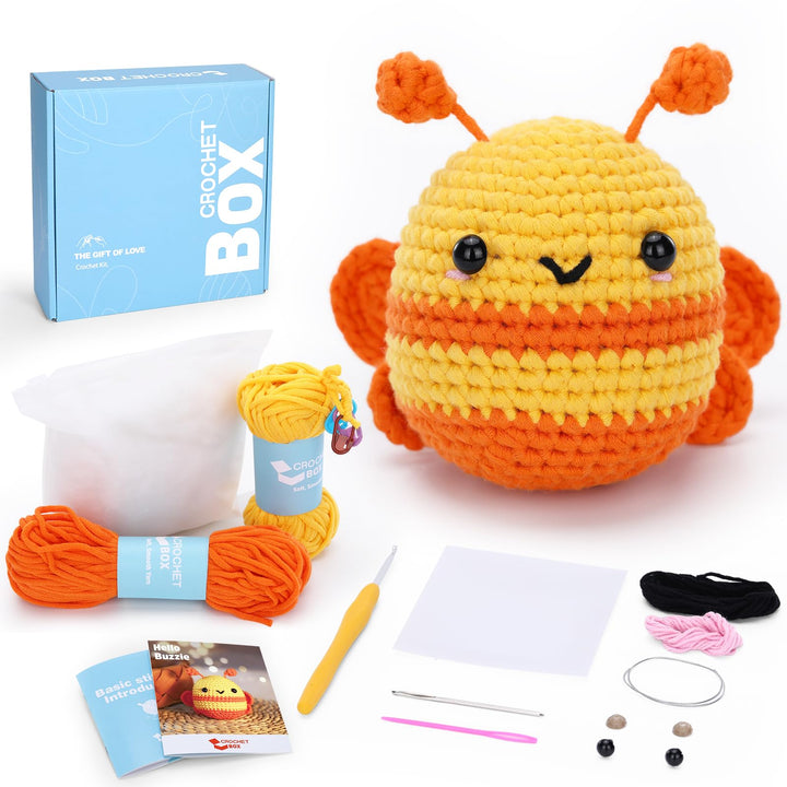 CrochetBox Komplettes Häkelset für Anfänger, Nektar Häkelset, Video-Tutorial einbeziehen, Anleitung,