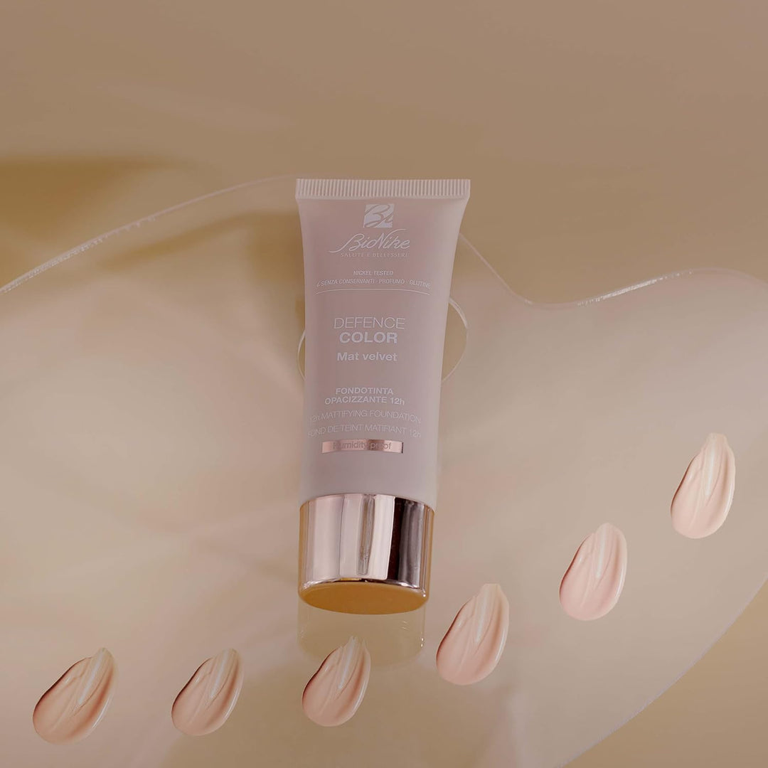 Bionike Defence Color Foundation Mat Velvet Mattierend 12h Matt-Effekt SPF 15 für Mischhaut und fett