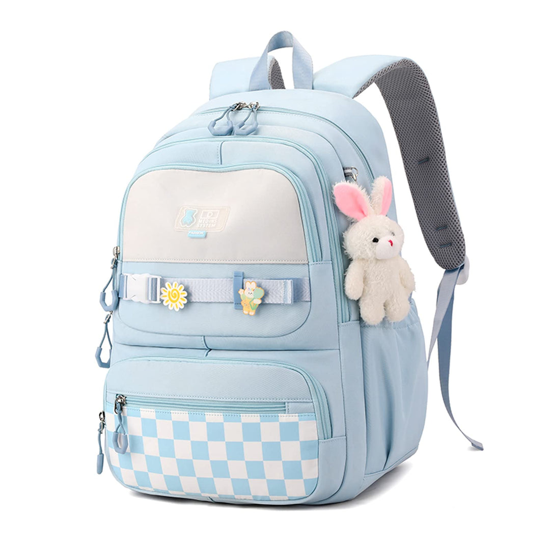 JANSBEN Schulrucksack Mädchen Teenager Aesthetic Rucksack Schule Reissfestes Daypack mit Anti-Diebst