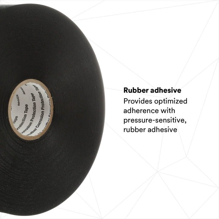 3M Scotchrap Vinyl-Korrosionsschutzband 51, schwarz, unbedruckt, einfache Anwendung, PVC-Rückseite,