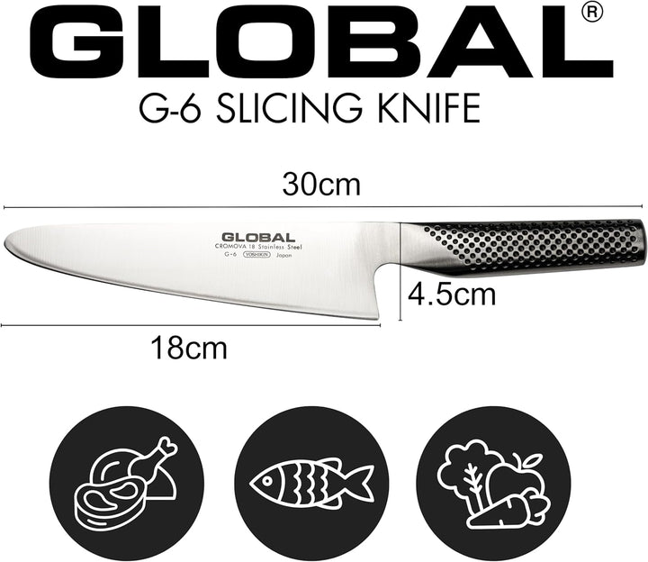 Global G-6 Fleischmesser - Allesschneider 18 cm
