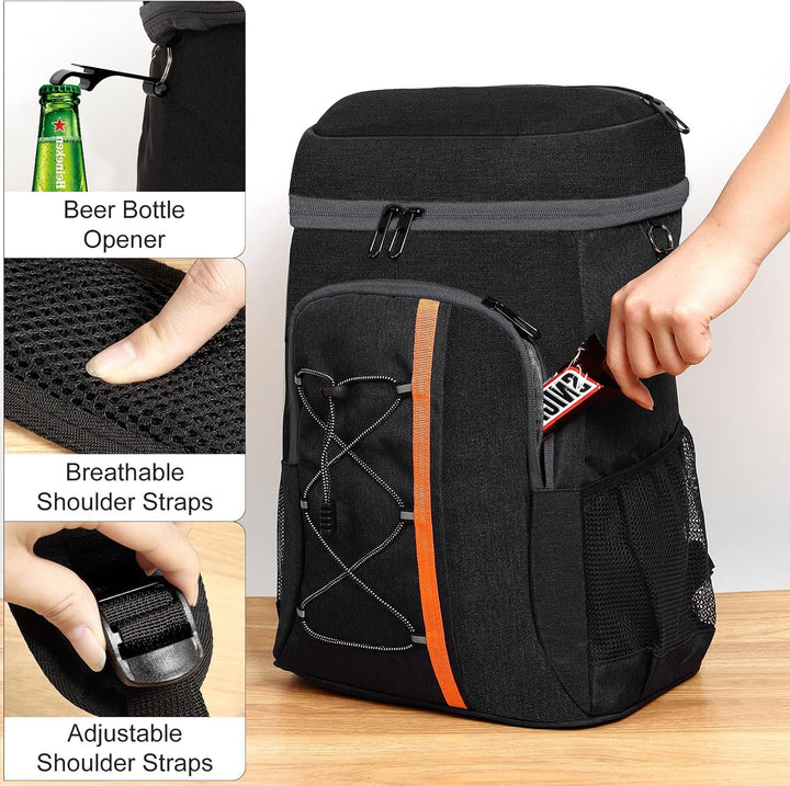 Kühltasche 28 L, Kühlrucksack, Grosser Kühlrucksack Gross, Kühltasche Faltbar Geeignet für Reisen, S