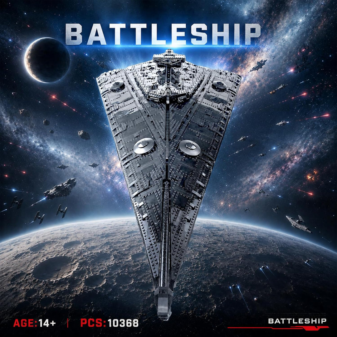Mould King 21004 Dreadnought der Eclipse-Klasse Weltraumzerstörer-Modellbausteine,Raumschiff der MOC