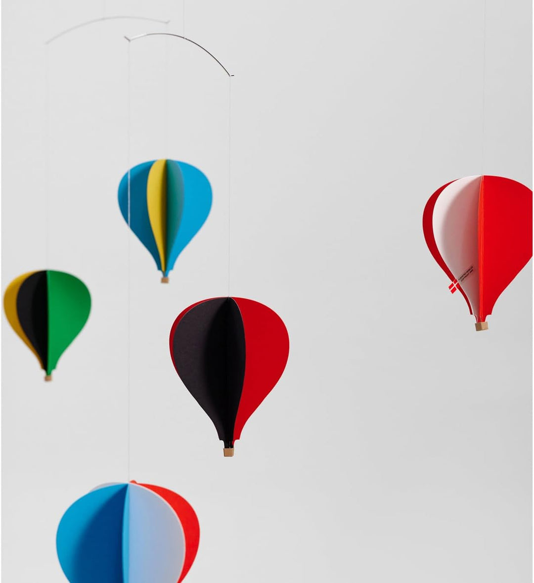 Flensted Mobiles Balloon 5 Mobile, Stahl, Mehrfarbig, 53x62 cm