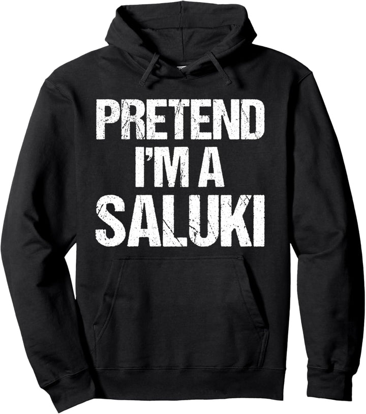 Pretend I'm An Saluki Minimalist Hundekostüm Pullover Hoodie