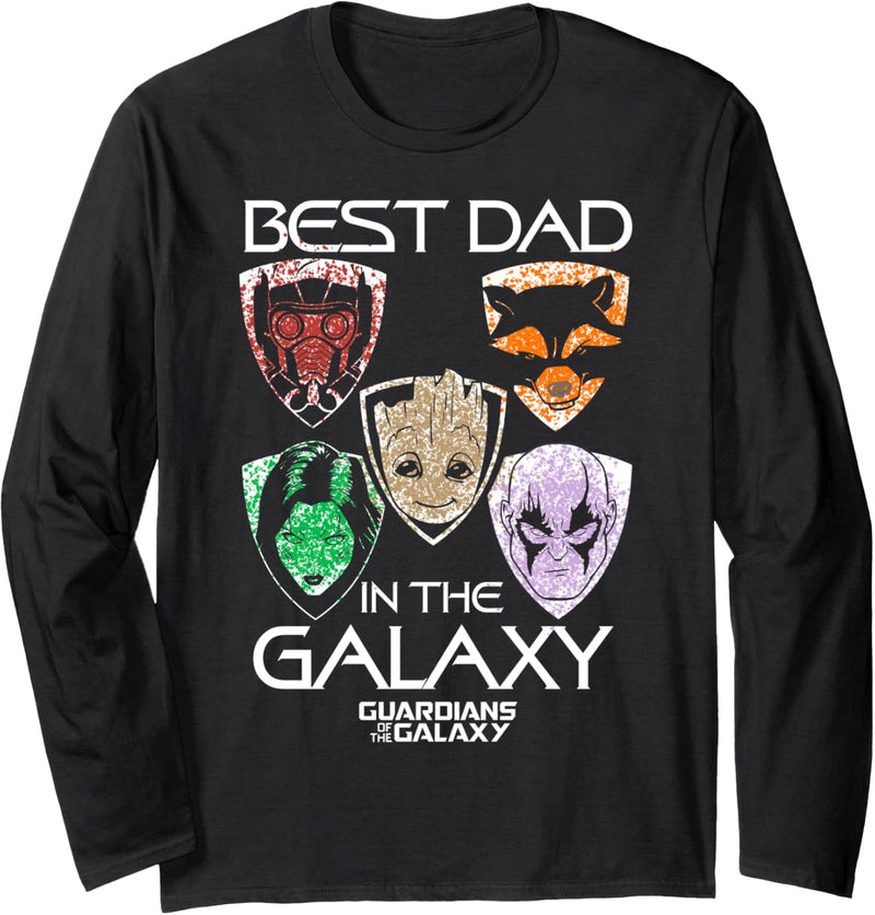 Marvel Guardians Of The Galaxy Best Dad In The Galaxy Langarmshirt