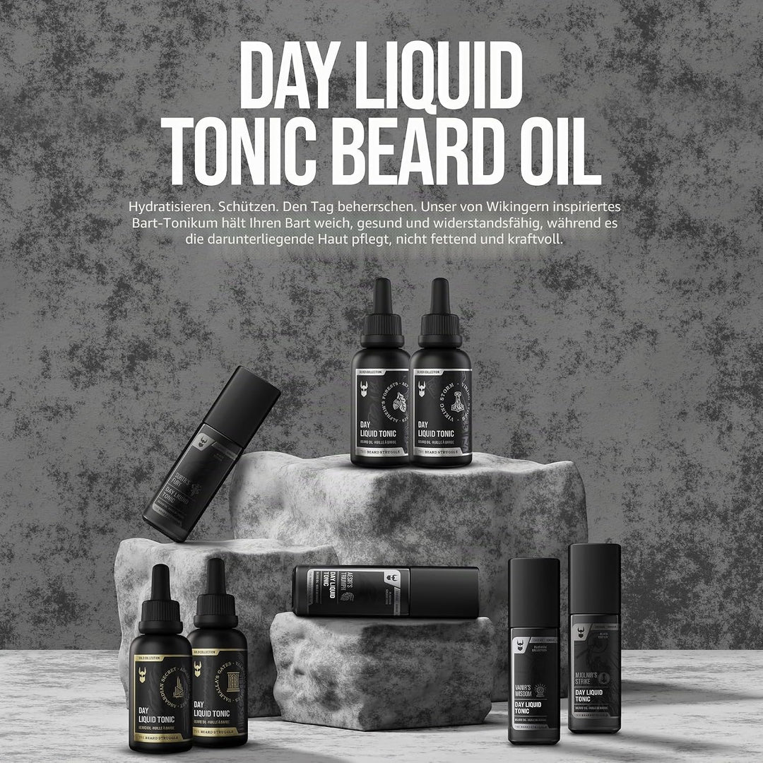 The Beard Struggle Day Liquid Tonic Bartöl für Männer – Silver Collection (Alfheim's Forests) – Bart