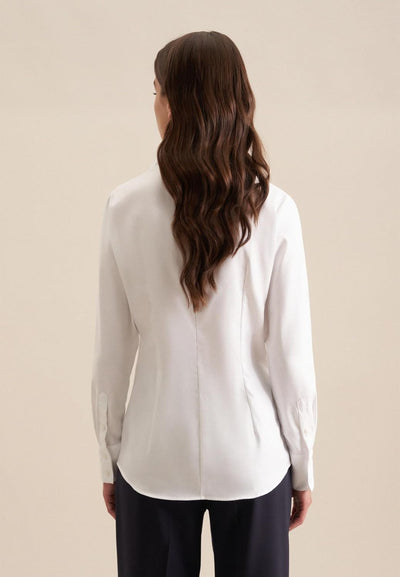 Seidensticker Damen Bluse - City Bluse - Bügelleicht - Kelchkragenbluse - Slim Fit - Langarm - 100%