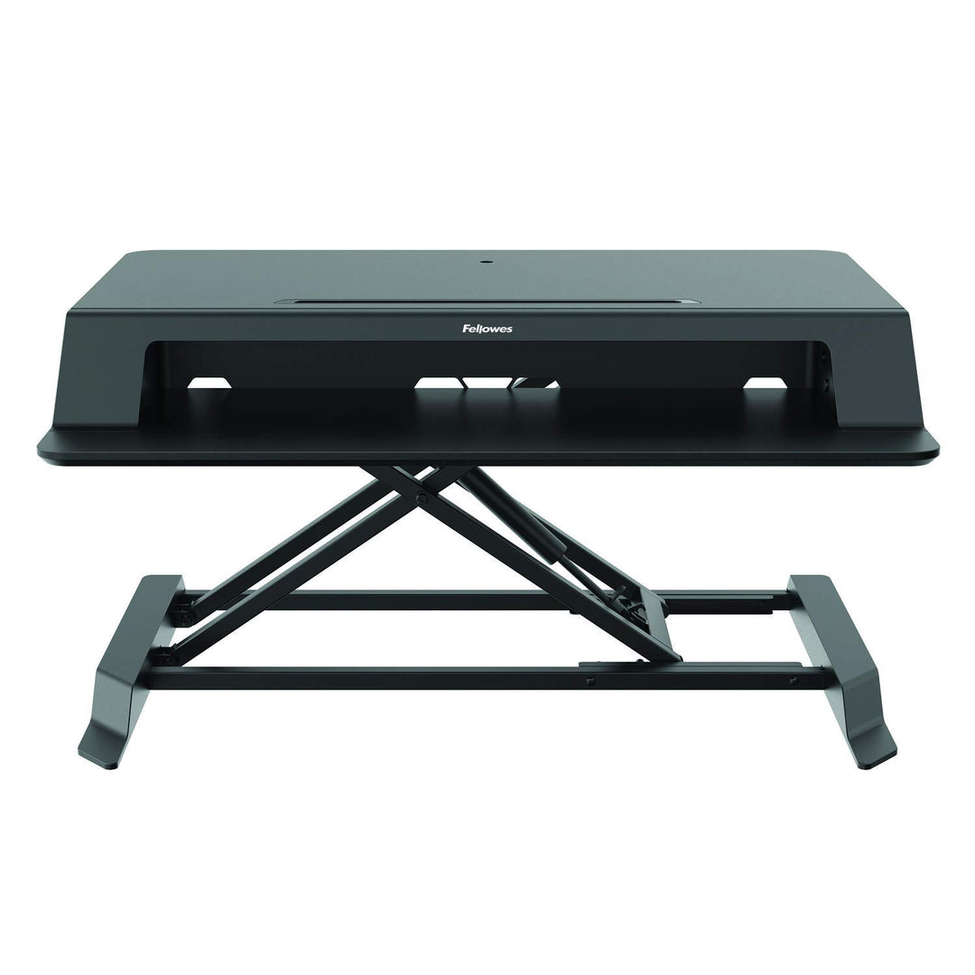 Fellowes Lotus LT höhenverstellbare Sitz-Steh Lösung für den Schreibtisch mit Gasfeder Büro, Büro