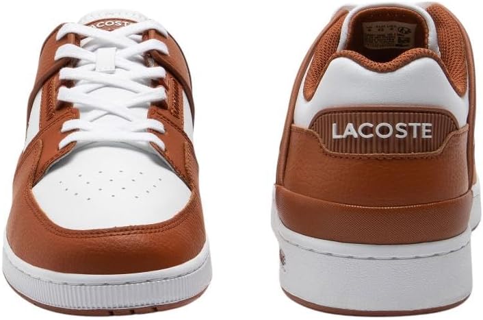Lacoste Herren Low-Top Sneaker Court CAGE 0721 1 SMA, Männer Halbschuhe 44.5 EU Braun Weiss, 44.5 EU