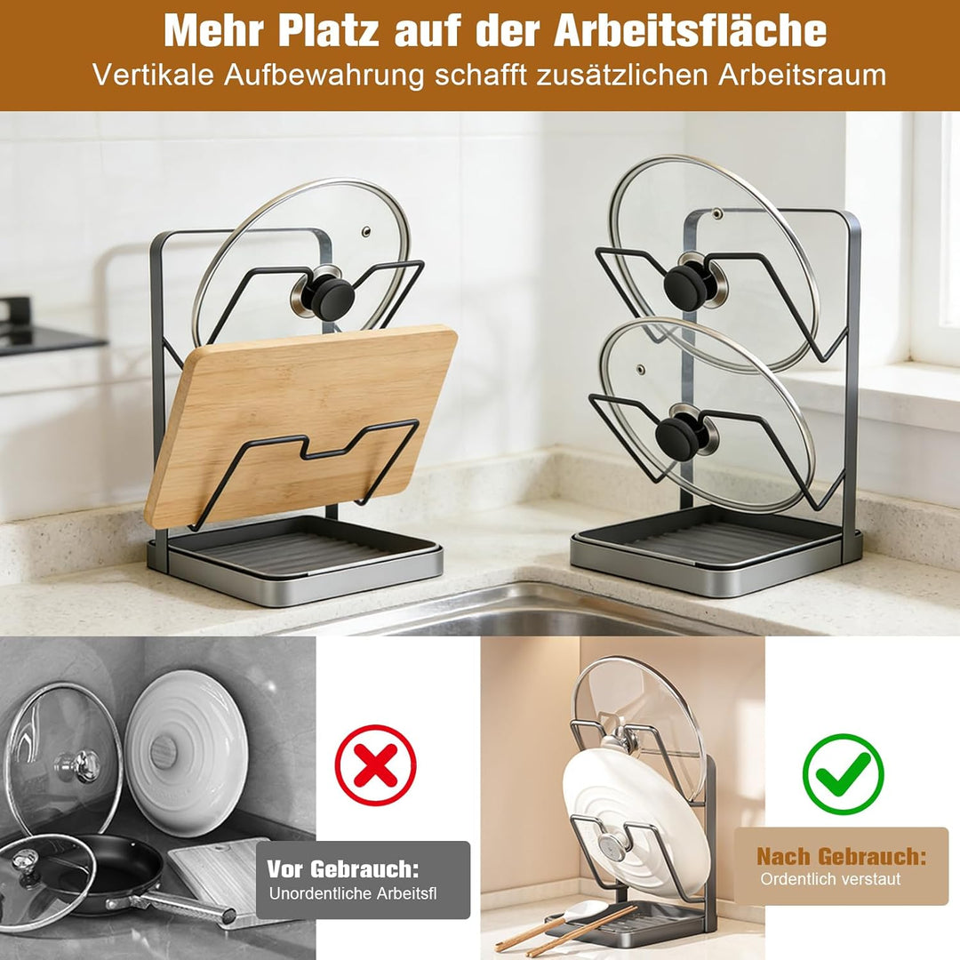 Topfdeckelhalter Küchen Organizer, Deckelhalter & Tellerständer, Organizer Küche für Topfdeckel, Sch