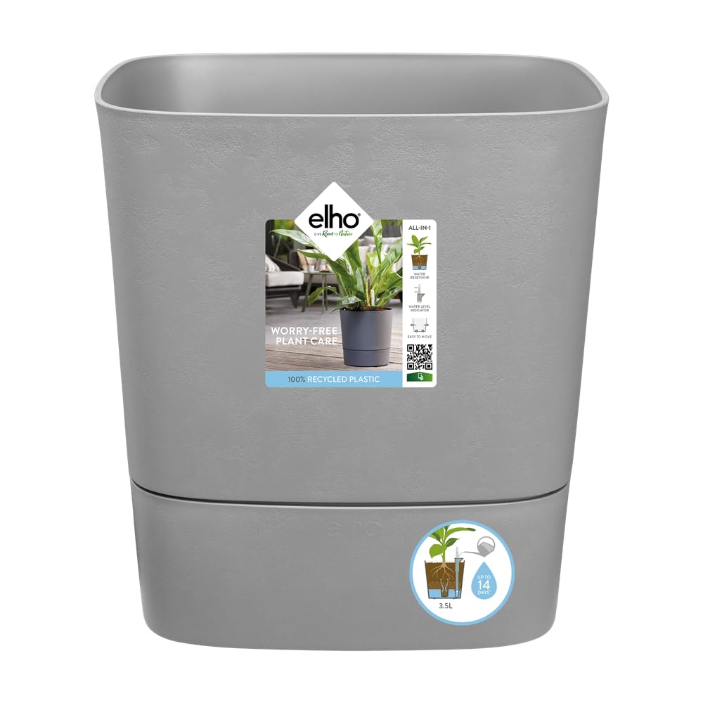 elho Greensense Aqua Care Quadrat 30 mit Integrierte Wasserspeicher - Blumentopf für Innen & Aussen