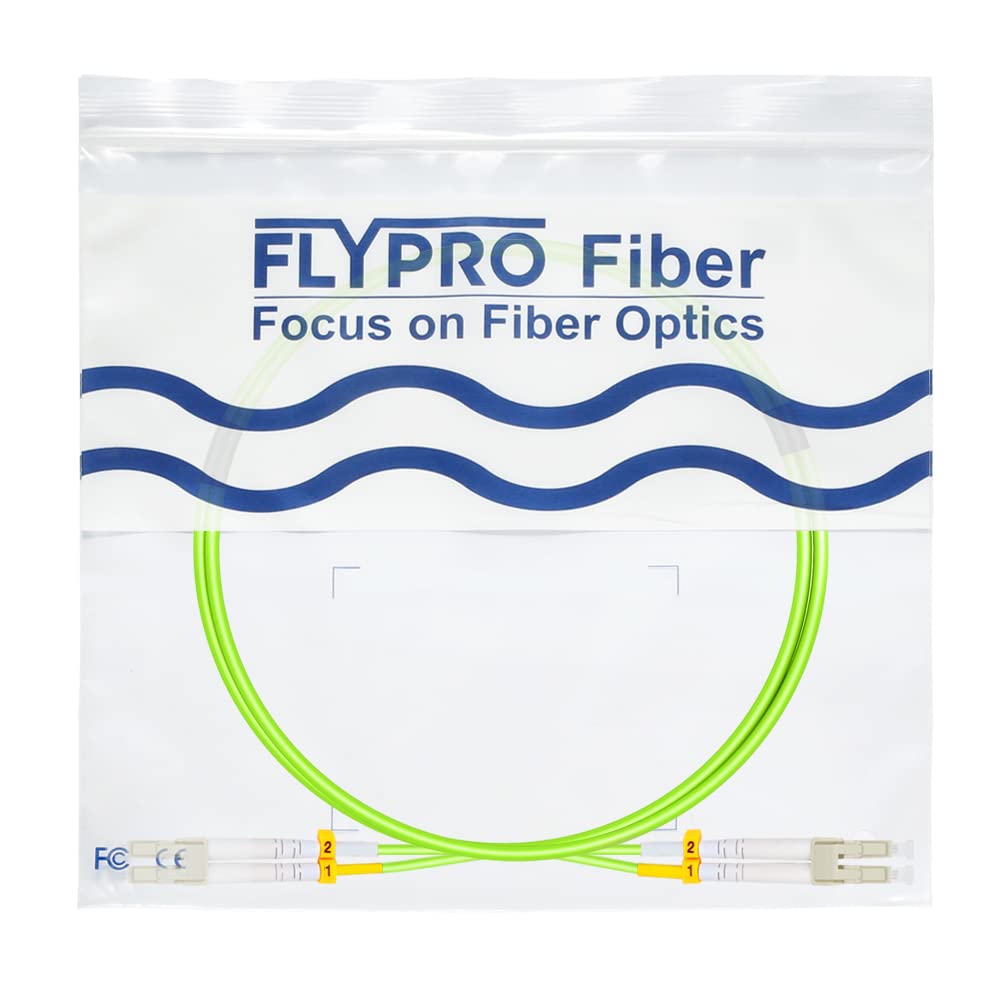 FLYPROFiber 0.2M OM5 LC auf LC LWL-Patchkabel | Längenoptionen: 0,2m-20m, 40 GB/100 GB Duplex LC-LC