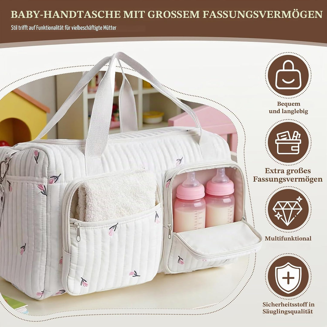 Vielseitige Wickeltasche für Mütter: Baby und Umstandstasche - leichte gepolsterte Wickeltasche für