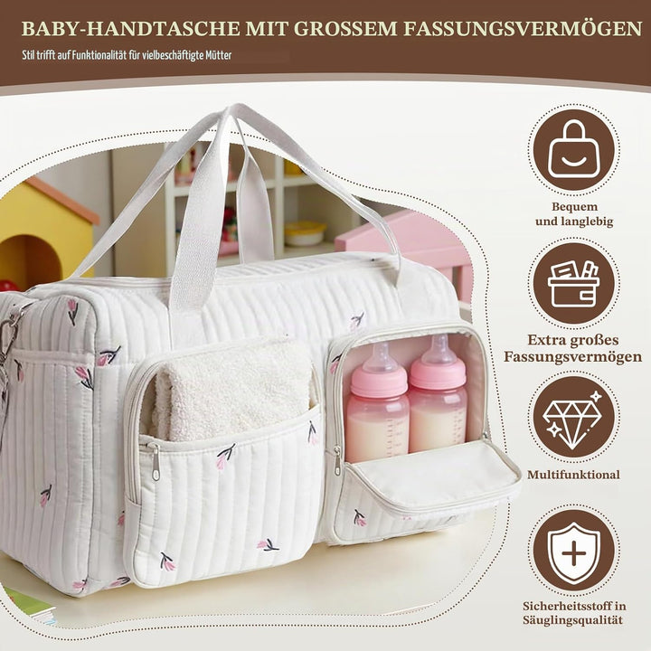 Vielseitige Wickeltasche für Mütter: Baby und Umstandstasche - leichte gepolsterte Wickeltasche für