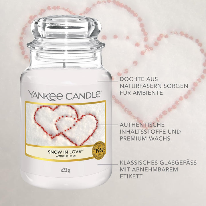 Yankee Candle Duftkerze im grossen Jar, Snow in Love, Brenndauer bis zu 150 Stunden Snow in Love Gro