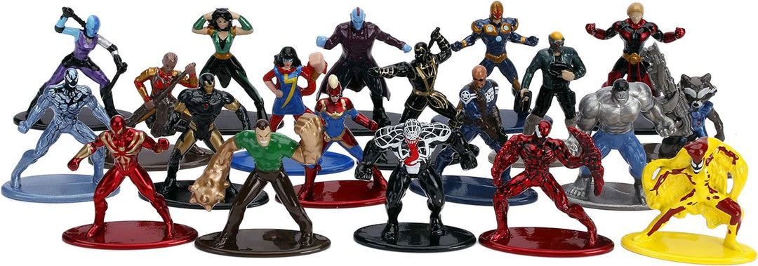 Jada Toys 253225010 Wave 3 Marvel 20-Pack Nano Sammelfiguren, Welle 3, 20 Stück/Set, Die-cast, 4 cm,