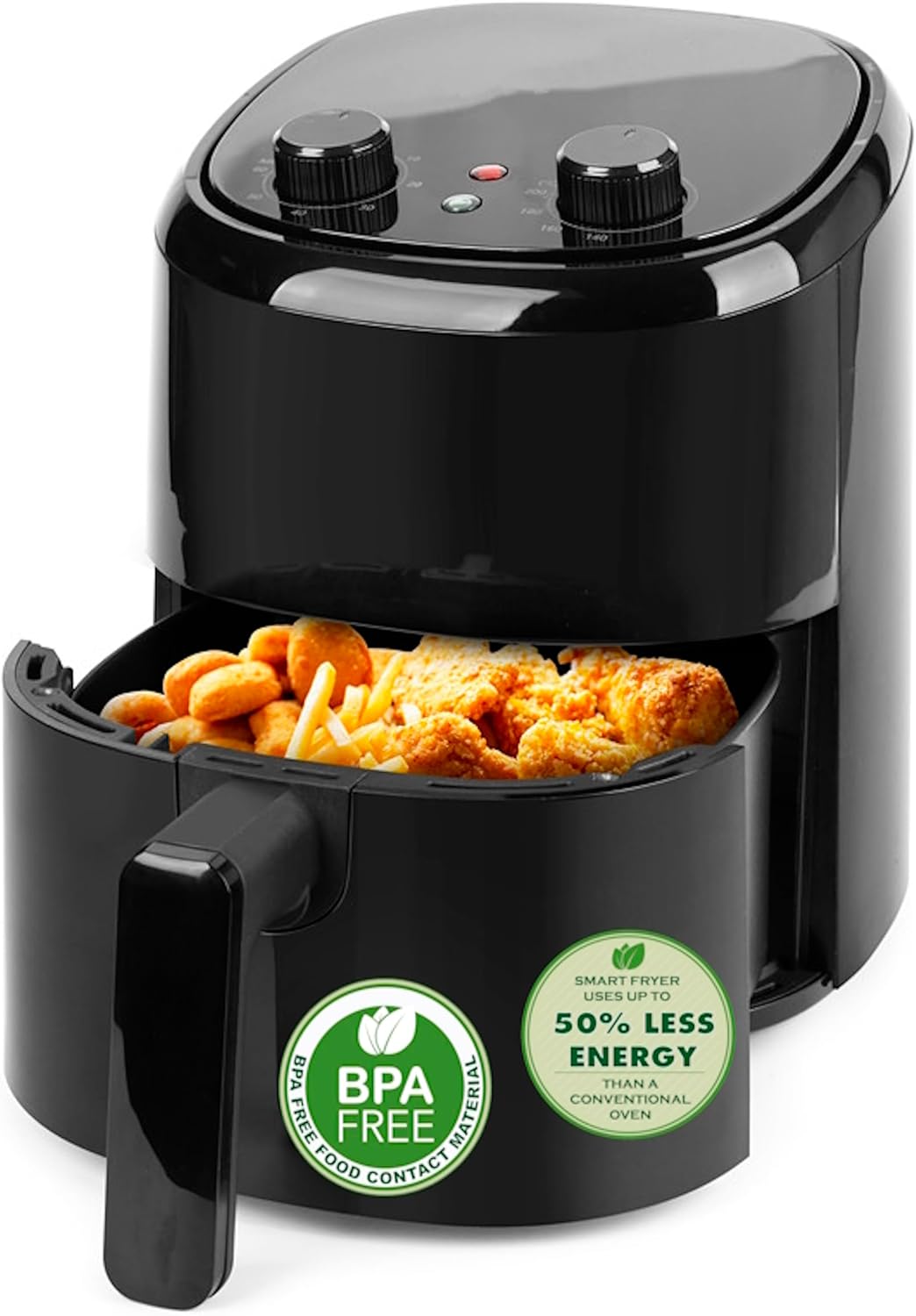 Emerio Heissluftfritteuse AirFryer | 2.2L Volumen für 1 Person oder als Zweitgerät | Frittieren mit