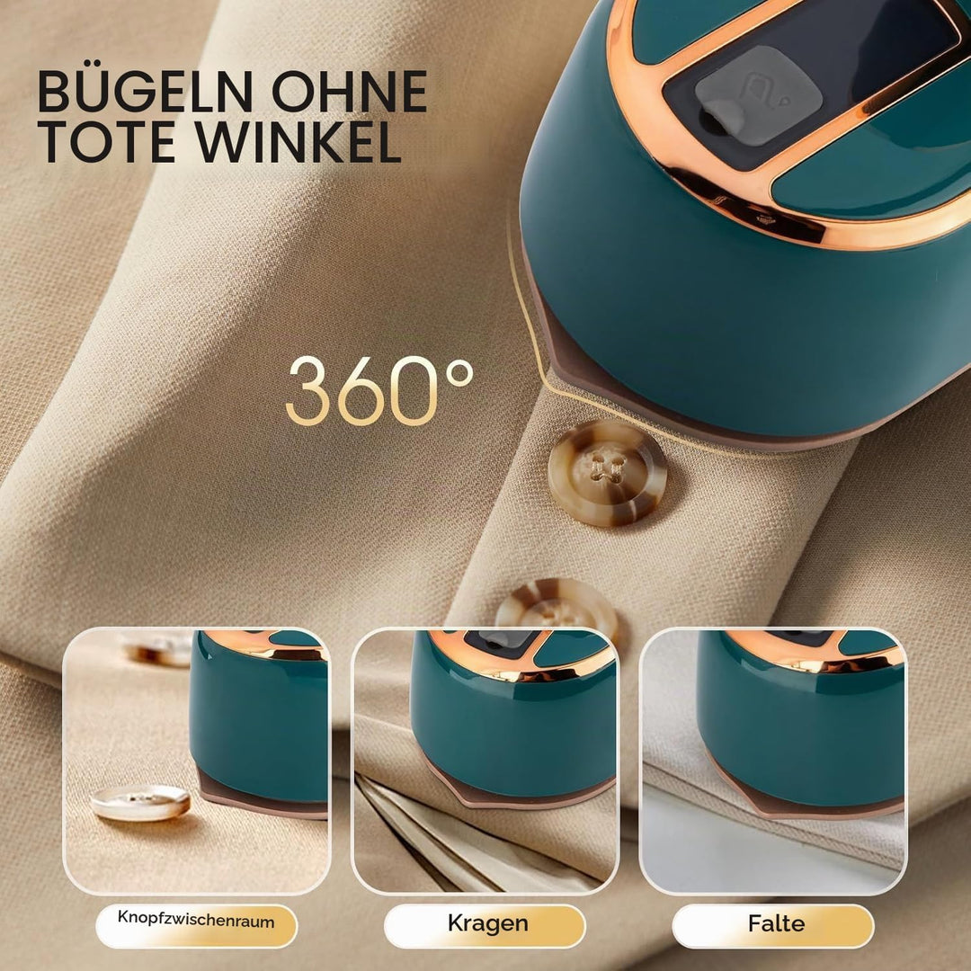 Mini Dampfbügeleisen, Steamer Dampfglätter 2 in 1 für Trocken- und Nassbügeln, Tragbares Reisebügele