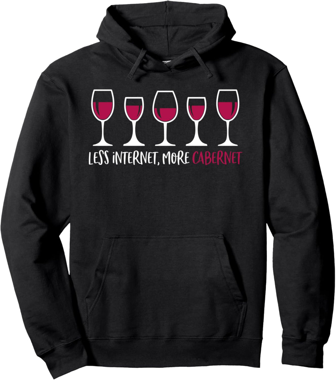 Weniger Stress Mehr Cabernet Wine Design für Weinverkoster Pullover Hoodie