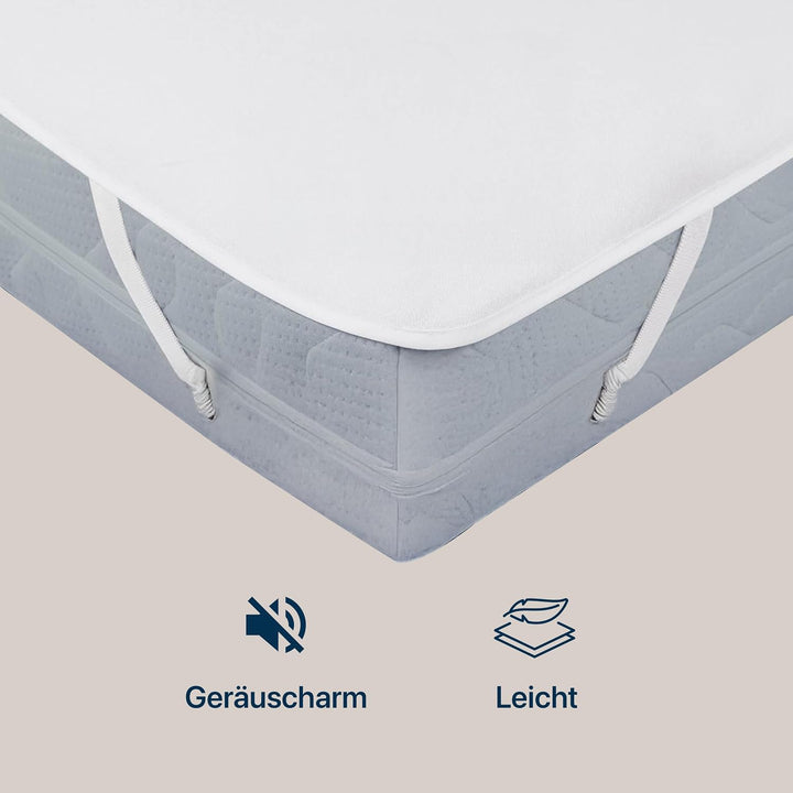 Bettzone Matratzenschoner 90 x 200 cm - mit elastischen Eckbändern -atmungsaktiver Matratzenschoner,