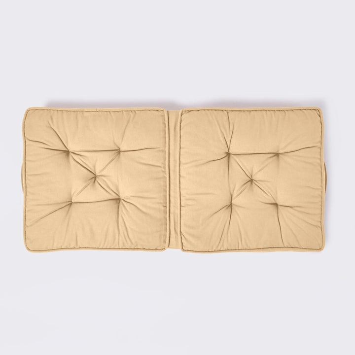 Homescapes Faltbares Reisekissen 50x50 cm beige, Auto-Sitzkissen mit Rückenlehne, Klappsitzkissen fü