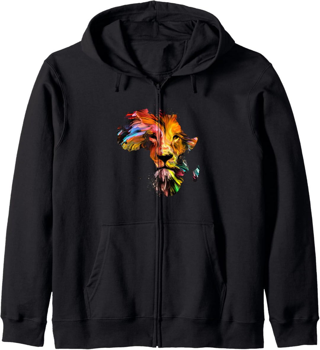 Afrika Loewe Silhouette | Safari Kleidung Africa Afrika Löwe Kapuzenjacke