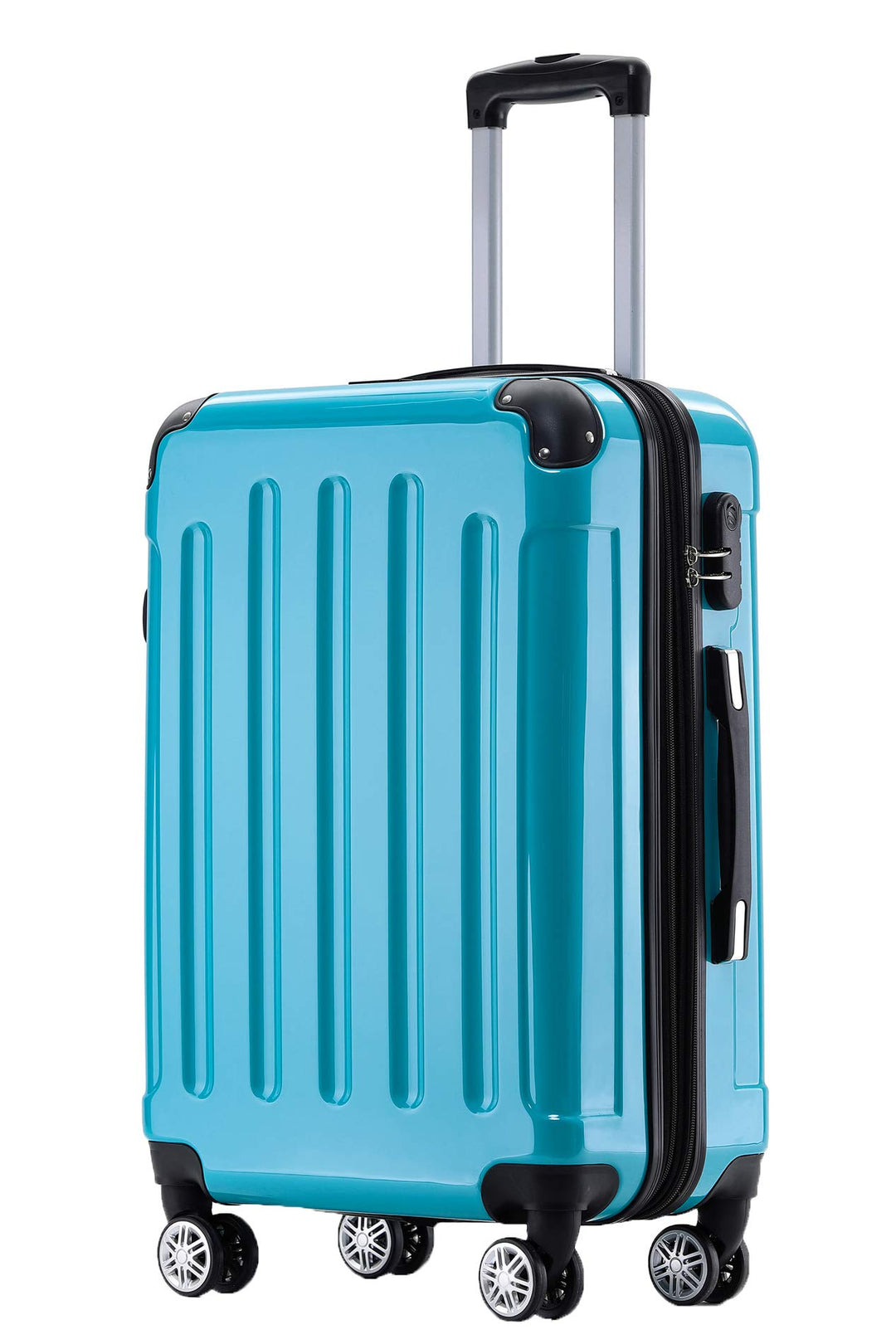 BEIBYE Zwillingsrollen 2048 Hartschale Trolley Koffer Reisekoffer Taschen Gepäck in M-L-XL-Set (Türk