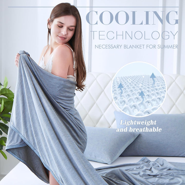 Luxear selbstkühlende Decke, Arc-Chill Q-Max 0,43 Kühldecke, 2 in 1 doppelseitige dünne Sommerdecke
