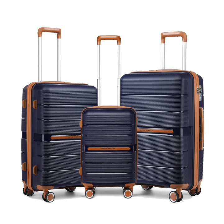 British Traveller Koffer Trolleys Set Hartschalenkoffer Reisekofferset 100% PP Handgepäck Rollkoffer