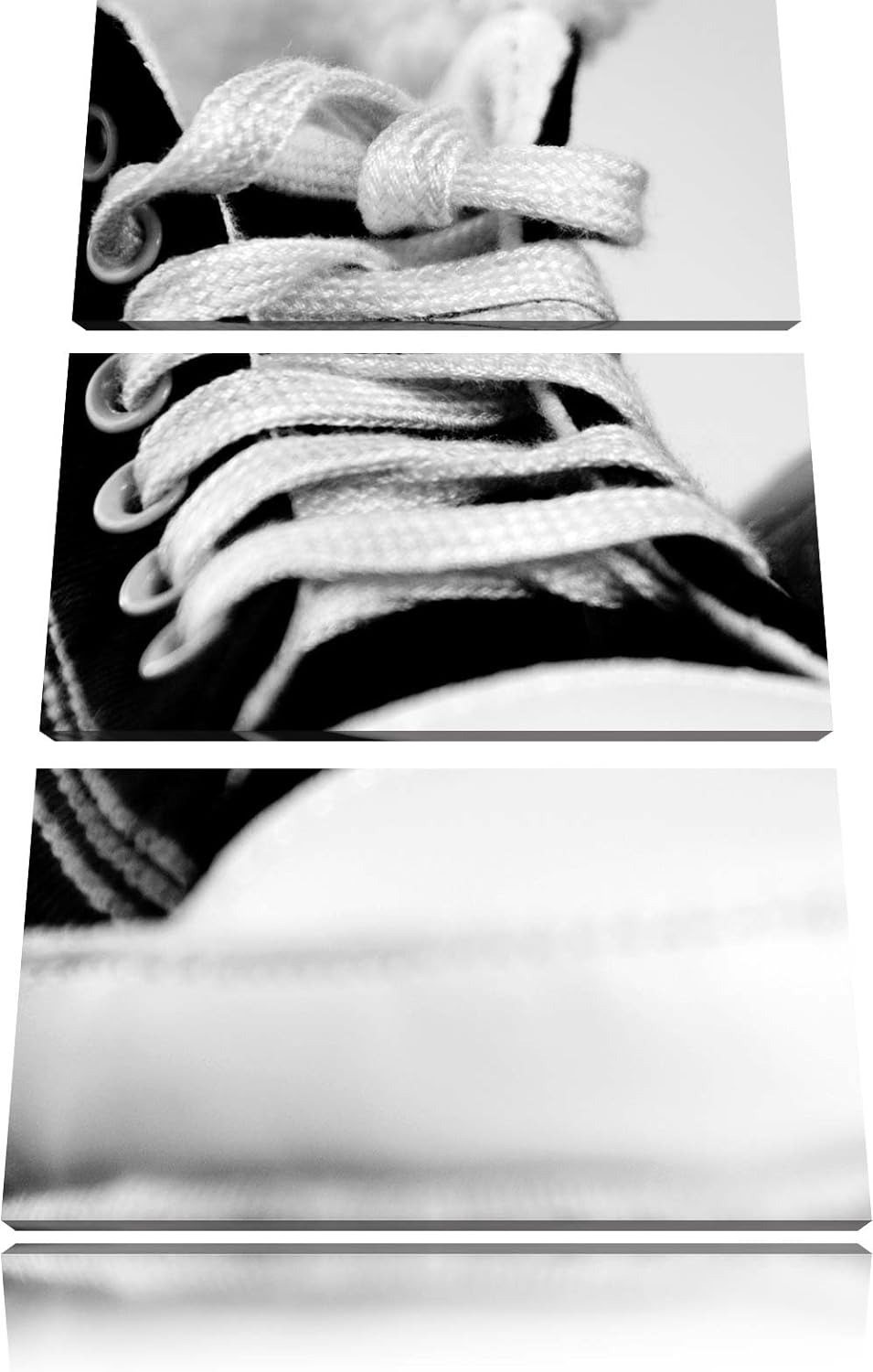 Pixxprint Trendige Schuhe als Leinwandbild/Grösse: 3 Teilig (120x80 cm) cm/Wandbild/Kunstdruck/ferti