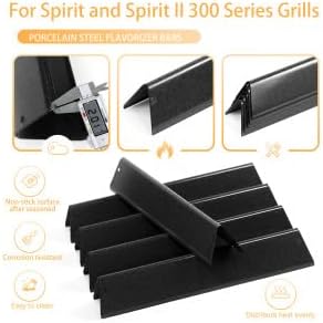 FIRXZYMZ 7636 Porzellan-emailliert Flavorizer Bars für Weber Spirit I & II E/S-310 320 330 (mit vord