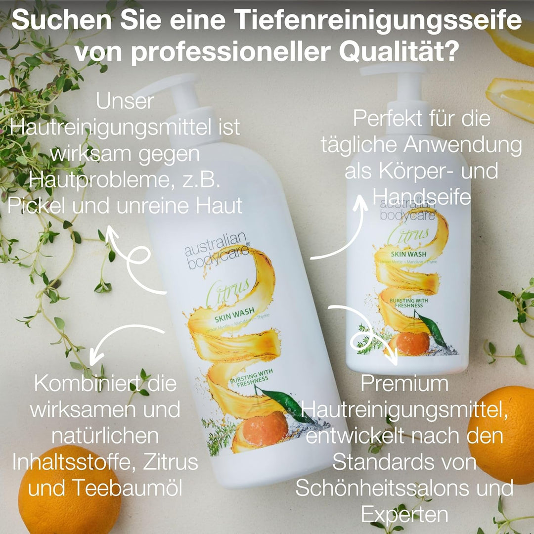 Zitrus &amp; Teebaumöl Duschgel Professional 1000 ml by Australian Bodycare - Für weiche, unreine Haut,