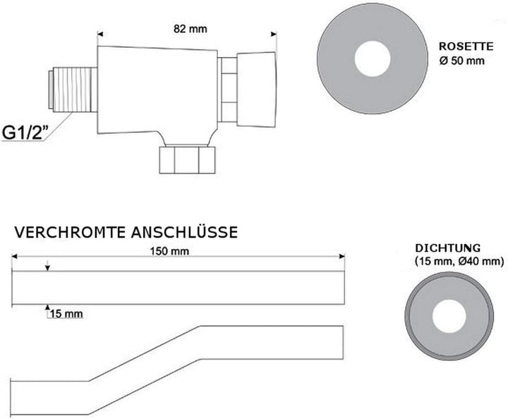 VBChome Set Urinal + Spülventil Zulauf von Oben Weiss Modern Hochwertig Keramik Pinkelbecken Pissoir
