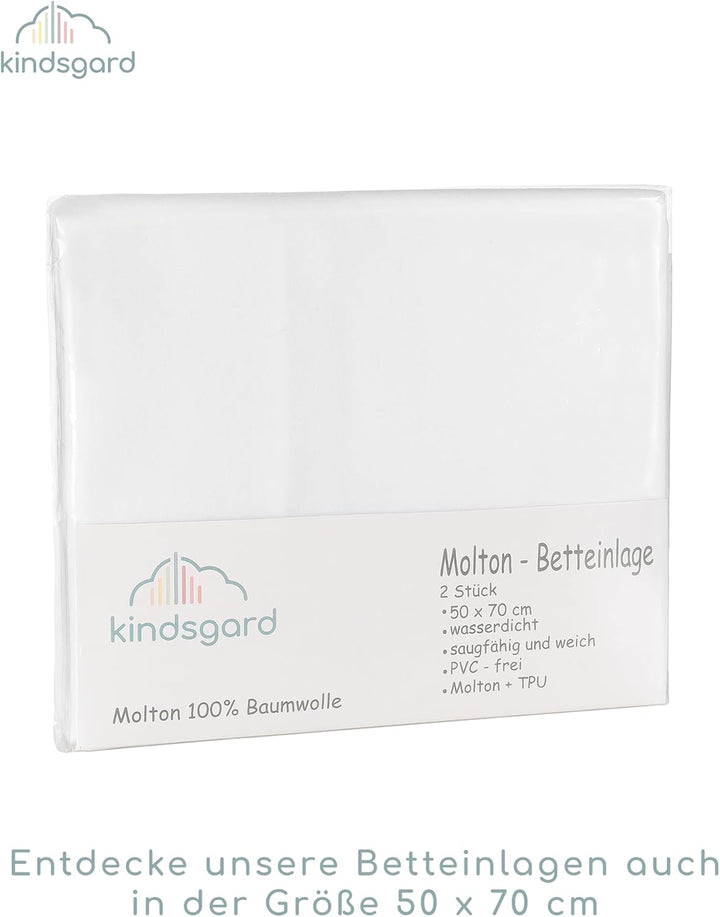 kindsgard Baby Betteinlage/Matratzenschutz tistap - 2er Pack - 70 x 140 cm - 100% Baumwolle - Waschb