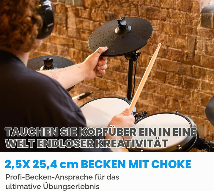 Alesis Drums Nitro Max Expansion Pack – E-Drum Set Erweiterung für Nitro Max Kit mit Mesh Tom Pad, 1