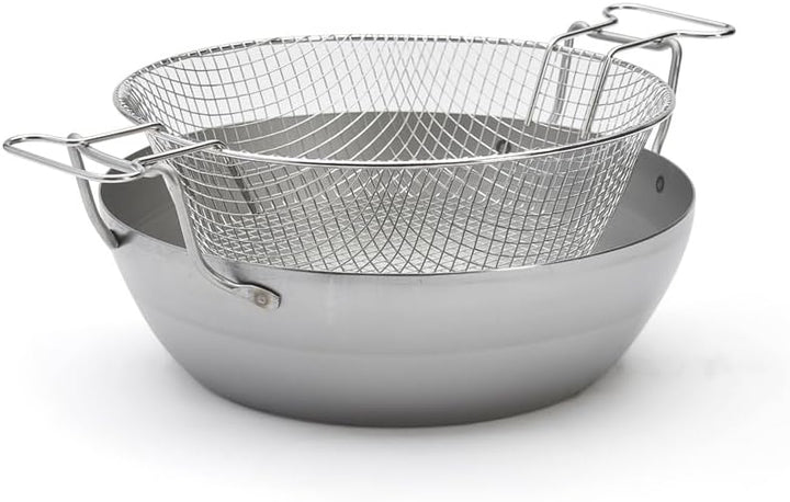 DeBuyer Fritiertopf, Edelstahl, Silber, 32 cm, 27.9 x 20.1 x 10.9 cm, 27.9 x 20.1 x 10.9 cm