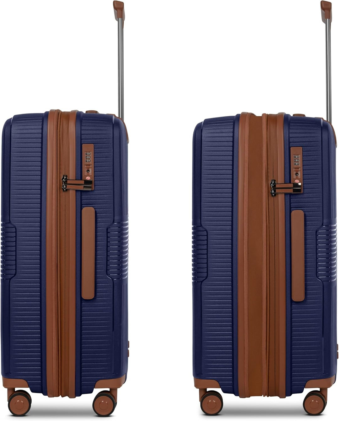 Eco Edition nachhaltiges Hartschalen Koffer-Set 3-teilig | Trolleys mit Dehnfalte erweiterbar um 6 c