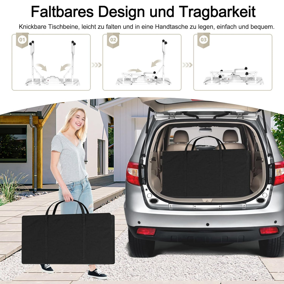 LARS360 Faltbar Maniküretisch Nageltisch mit Absaugung Maniküre Tisch für Nagelstudio, Beweglich mit