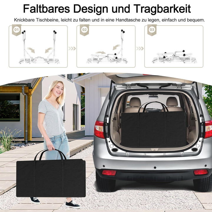 LARS360 Faltbar Maniküretisch Nageltisch mit Absaugung Maniküre Tisch für Nagelstudio, Beweglich mit