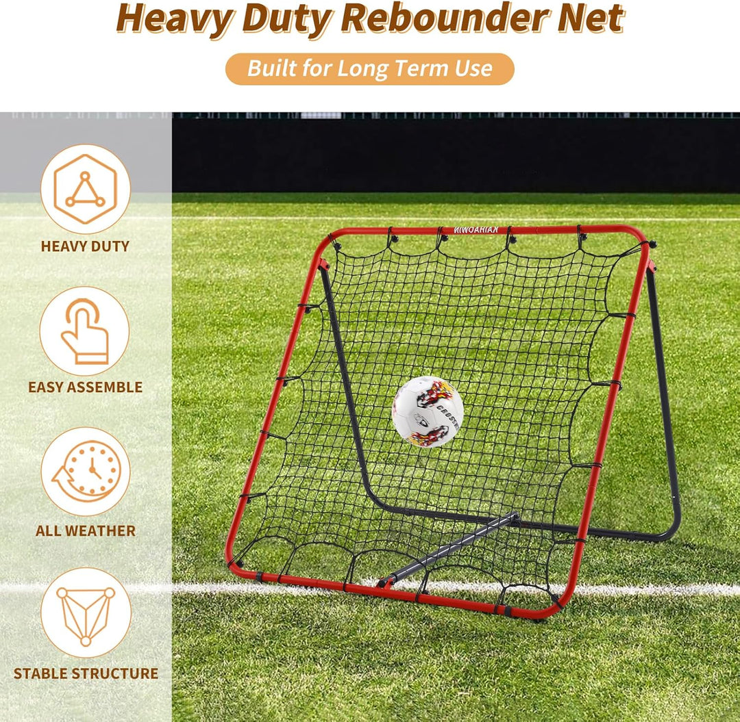 KAIHAOWIN Rebounder für Fussball 120 ×180 cm|120 ×120 cm，Fussball Rebounder Metall mit Verstellbarem