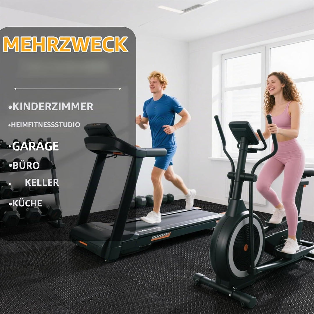 Bodenschutzmatte Puzzlematte 60x60 cm 24/48 Stücke Fitnessmatte Anti-Rutsch Unterlegmatte Trainingsm